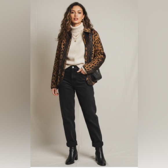 Leopard Print Reversible Quilted Jacket S Y2K Indie Sleaze Streetwear - Picture 14 of 14